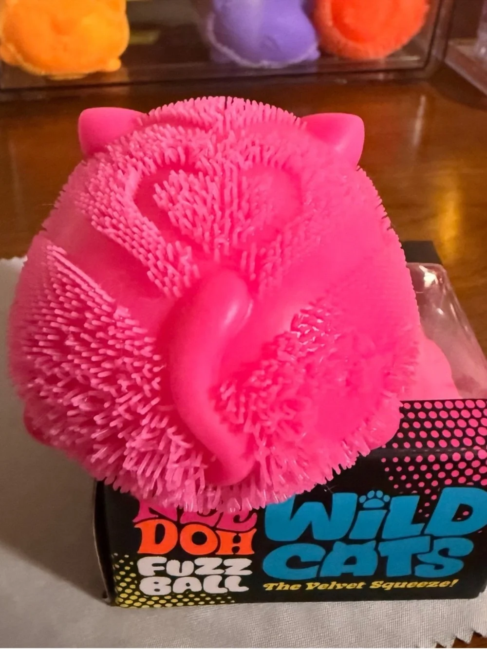 Needoh Wild Cats Pink Fuzz Ball - Authentic hard to find color.